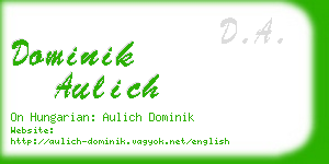 dominik aulich business card